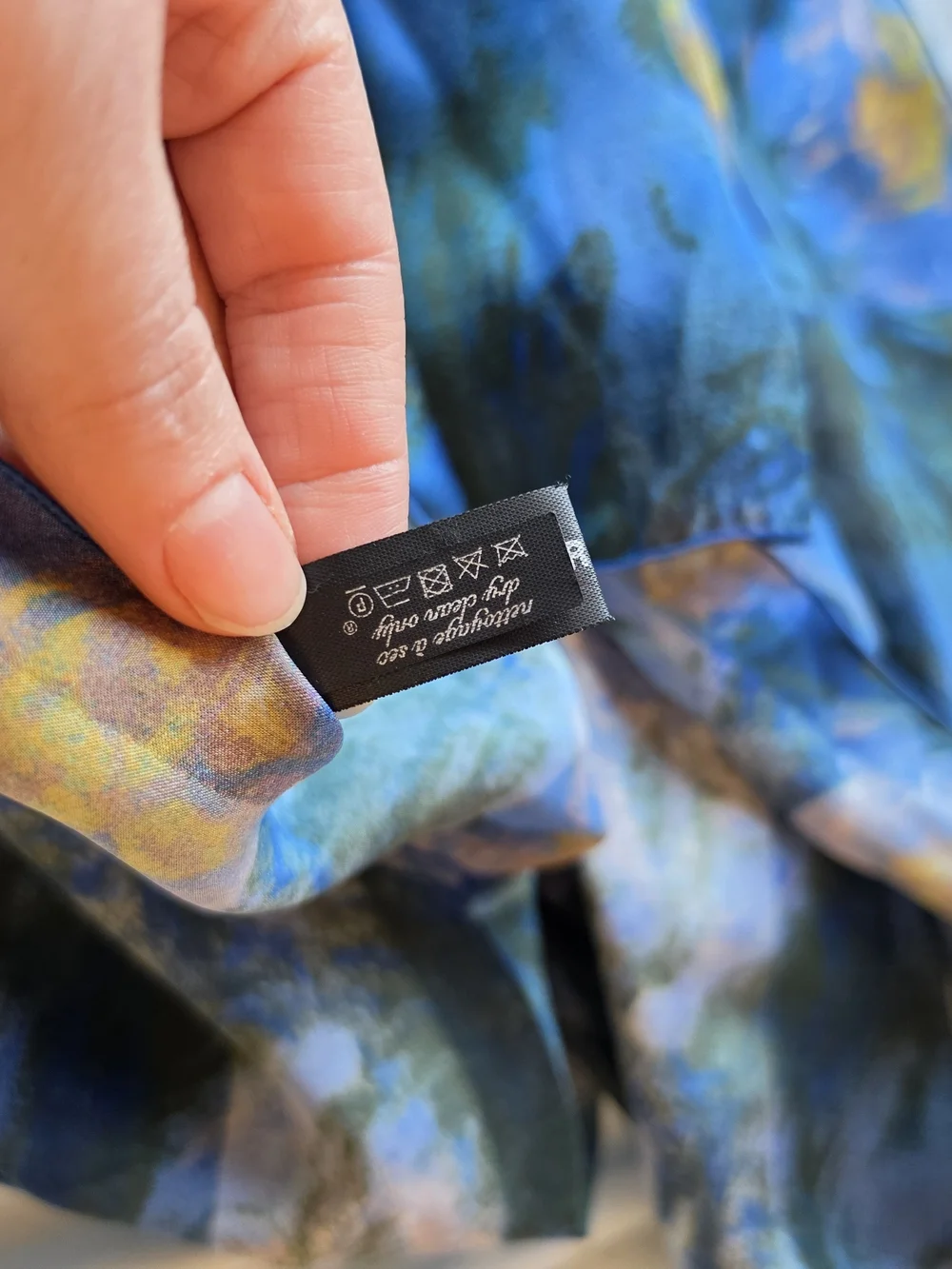 Brochier Soieries Blue Multicolor Decorative Silk Scarf